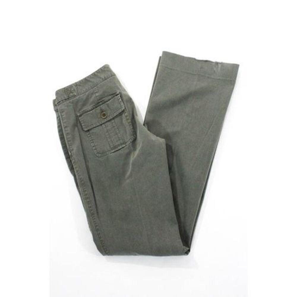 J. BRAND Green Cotton Denim Straight Leg Cargo Denim Trousers Sz 24
